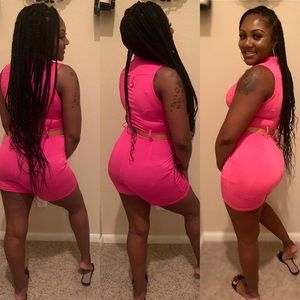 Rompers and biker shorts set